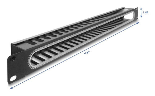 Delock 19? 1 He Organiser Cables Rangierpanel With Opening And Protector Bordes Black — image 1