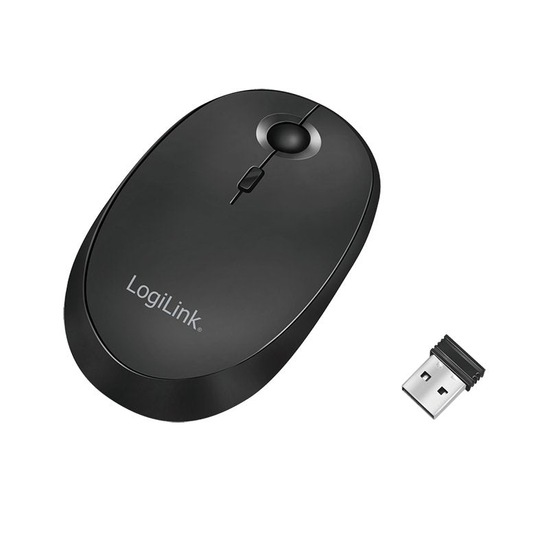 Logilink Mouse Optico 2.4GHZ Black Bluetooth, Wireless