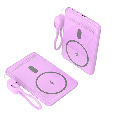 Leotec Powerbank 5000MAH LEPOWW20W5P 20W Wireless Púrpura Includes USB Cable Type-c — image 1