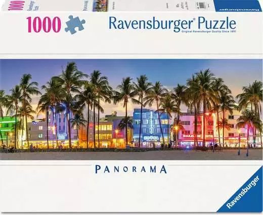 Ravensburger Puzzle Panorama - Nachtlichter Am Ocean Drive (1000 Teile) 12001710