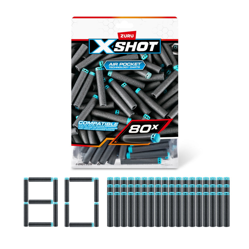 Zuru X-shot Excel - Paquete Recharge 80 Dardos, Lanzador Dardos 36589