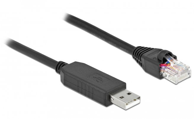 Delock Serielles Cable Connection With Ftdi Chipset, USB 2.0 Type a Connector Male a RS-232 RJ45 Connector Mal