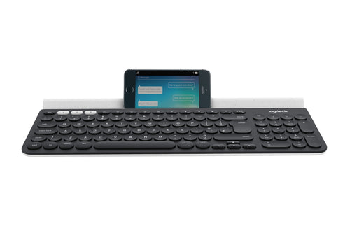 Logitech Keyboard German K780 Multi-device Wireless Keyboard RF Wireless + Bluetooth Qwertz Grey White — image 1