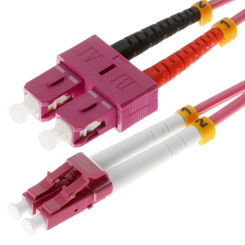 Helos Lwl Network Cable OM4 Duplex 3,0MM Lc-sc 50/125?M Violet Brezo 20M Lszh — image 1