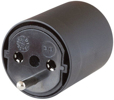 Adapter Fix a Ch Black 230V 3 Pines T12 a Schuko — image 1