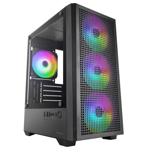 Mars Gaming PC Case ATX Semitorre Mc-quantum Double Glass Tempered ARGB GPU 335MM Black — image 1