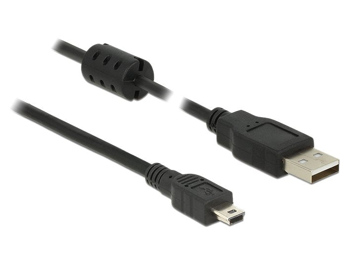 Delock USB Cable 2.0 Type a Connector Male USB 2.0 Mini-b Connector Male 2.0M Black