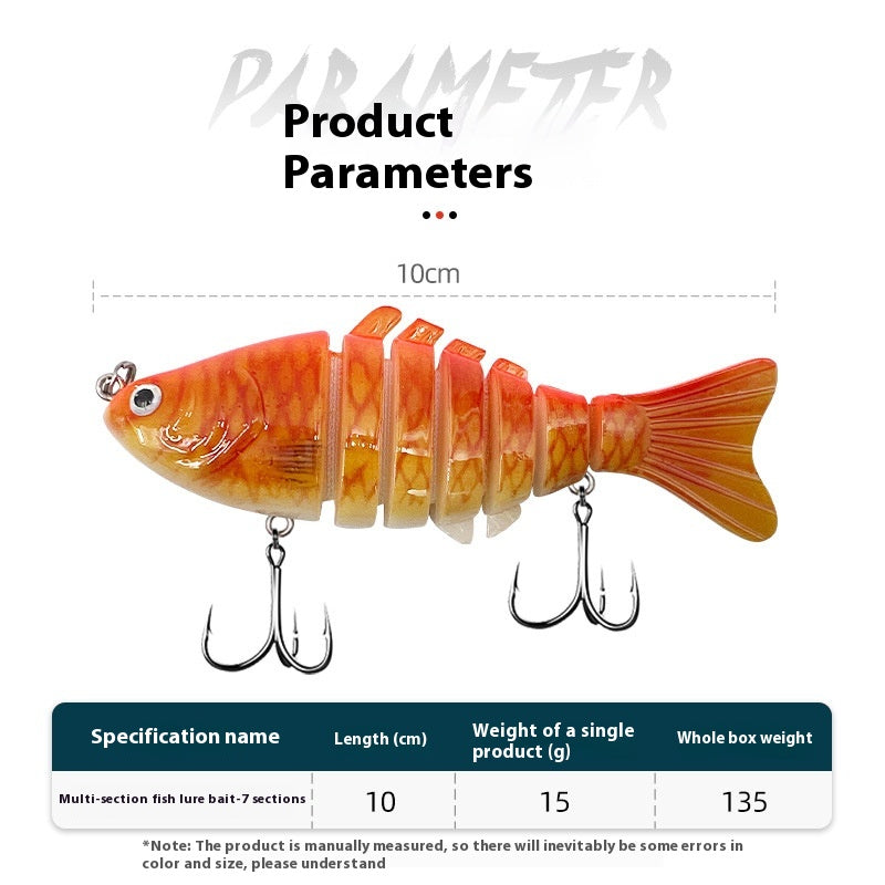 Multi-section Tossing Submerged Simulation Multi-section Bait