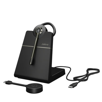 Jabra Headphones Engage 55 Se - USB-C Ms Convertible Black Mono, Usb-c, Ms, With Estación Charging 9655-475-11 — image 1