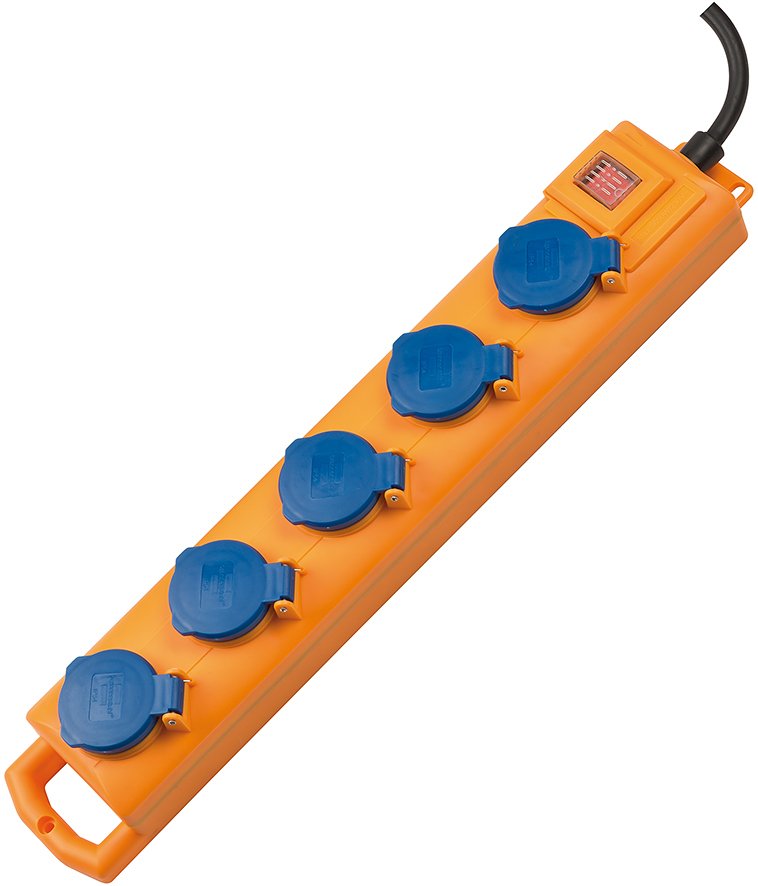 Brennenstuhl 1159900205 Base Múltiple 2M 5 Salidas AC Outdoor Blue Yellow