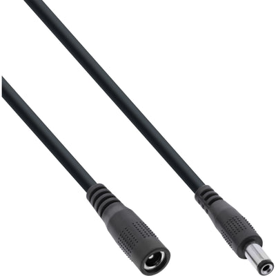 Inline Cable Extensión Cc , Plug Cc Male/Female 5,5X2,1MM, Awg 18, Black 2M — image 1