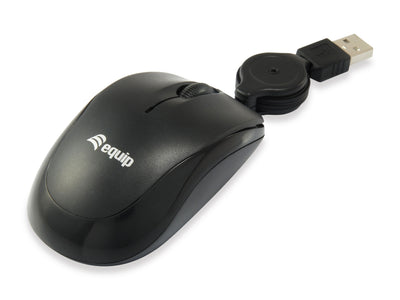 Equip Mouse Optical Travel Mouse Cable Retractable — image 1