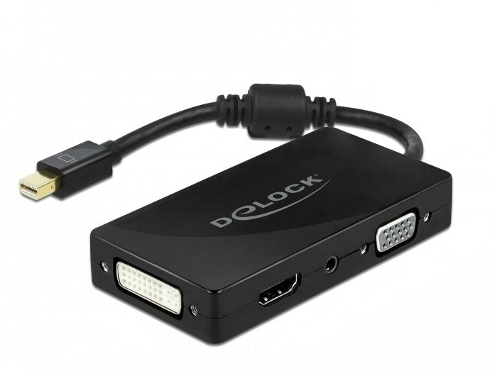 Delock Adapter Mini DisplayPort 1.2 - VGA / HDMI / DVI / Audio Black