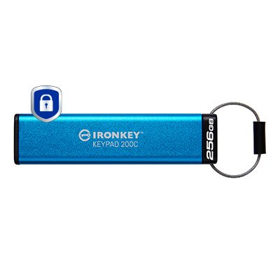 Kingston USB Flash Drive Ironkey Keypad 200 256GB, IKKP200C/256GB — image 1