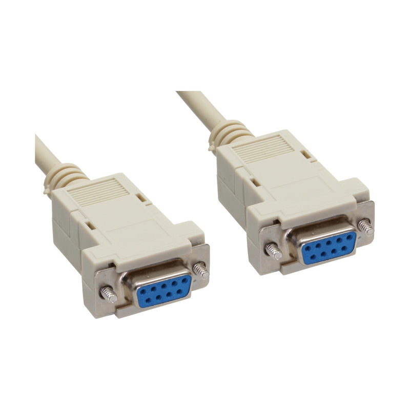 Inline Cable Módem Nulo DB9 Pin Female a Female With Clamp Grey 2M