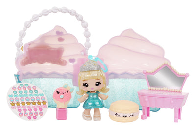 Mga Entertainment Yummiland Beauty Bag Playset + Lip Gloss Doll - Cupcake Beauty Bag, Figure Toy 546733-EUC — image 1