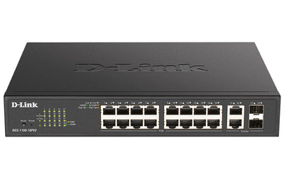 D-link DGS-1100-18PV2 Switch Gestionado L2 Gigabit Ethernet (10/100/1000) Energía Sobre Ethernet (PoE) 1U Blac — image 1