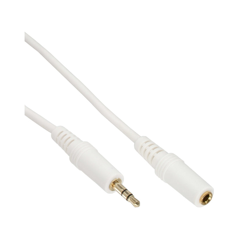 Inline Cable Audio 3.5MM Stereo Male a Female White/Gold 5M