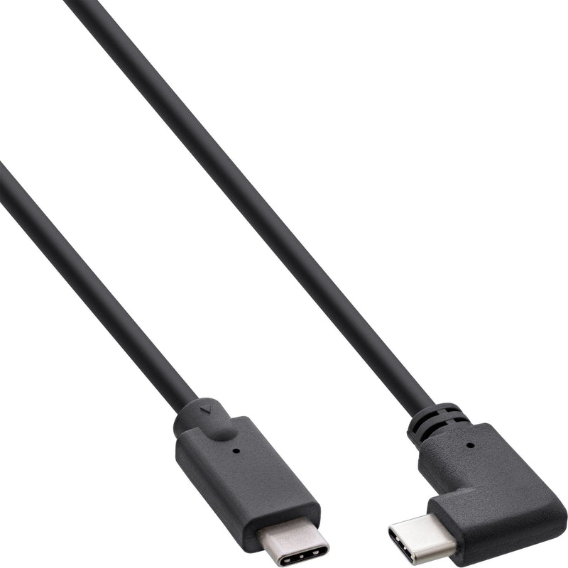 Inline Cable USB 3.2 GEN.2, USB Type-c Male/Male Ángulo, Black 1M