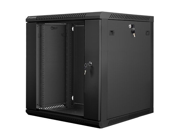 Lanberg Cabinet Mural WF01-6612-10B Black 19\1 12U IP20 600X600X635MM Up To 60KG Charging Accesorios Assembly
