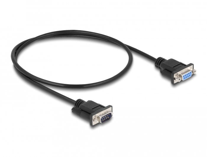 Delock 86886 Cable Serie RS-232 D-SUB9 Male a Female Modem Nulo 0,5M
