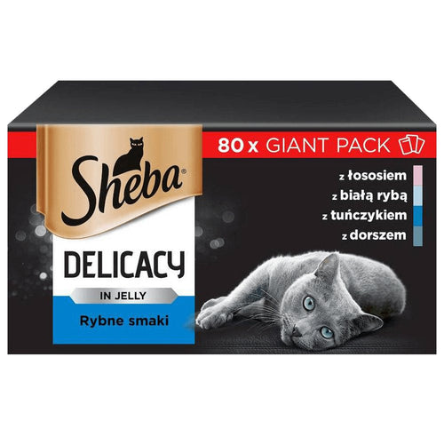 Sheba Comida Húmeda Gatos Delicacy Sabores Pescado Gelatina 80X 85G — image 1
