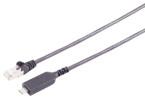 S-impuls USB-C LAN Cable Adapter 1G, RJ45, Pvc, Black 1,5M