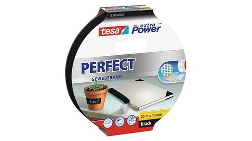 Tesa Tape Fabric Extra Power Perfect 25M 19MM Black — image 1