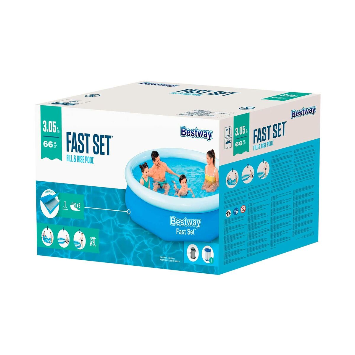Bestway Inflatable Pool Bestway Blue 3200 L 305 X 66 Cm