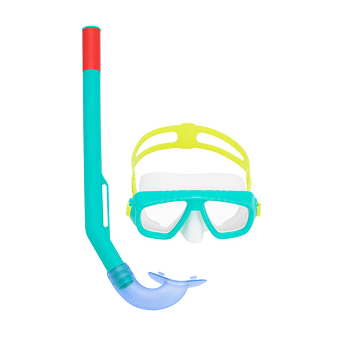 Snorkel Goggles and Tube for Children Bestway Blue Turquoise