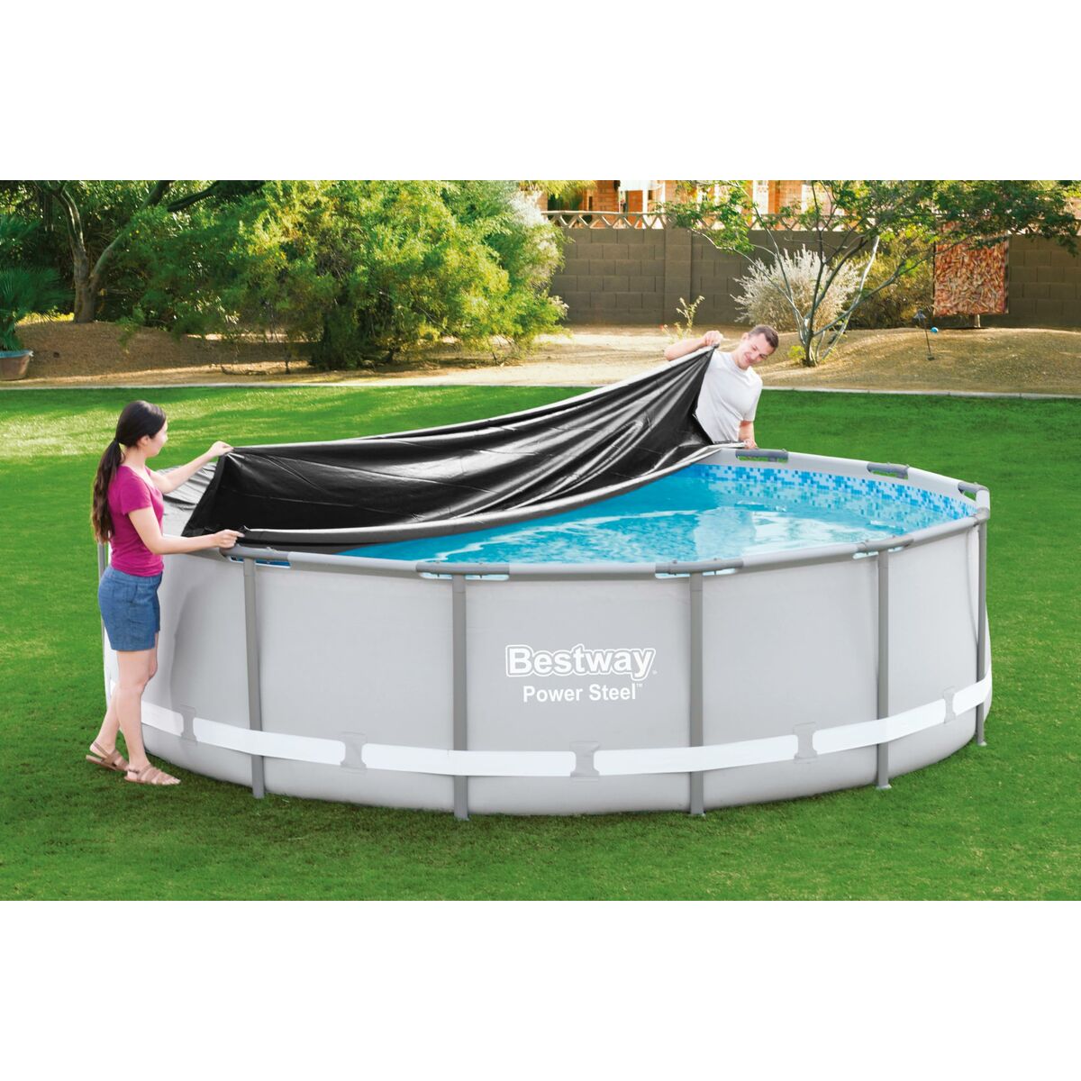 Bestway Swimming Pool Cover Bestway Black Ø 427 Cm