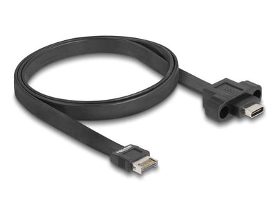 Delock 85760 USB 10Gbps Cable Flat Type And Key a Male 20 Pines USB Type-c™ Panel Assembly Female 75CM — image 1