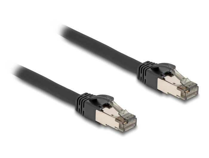 Delock 80241 Network Cable RJ45 CAT.6A U/FTP Ultraflexible Con Cover Metálica Interior 2M, Negro