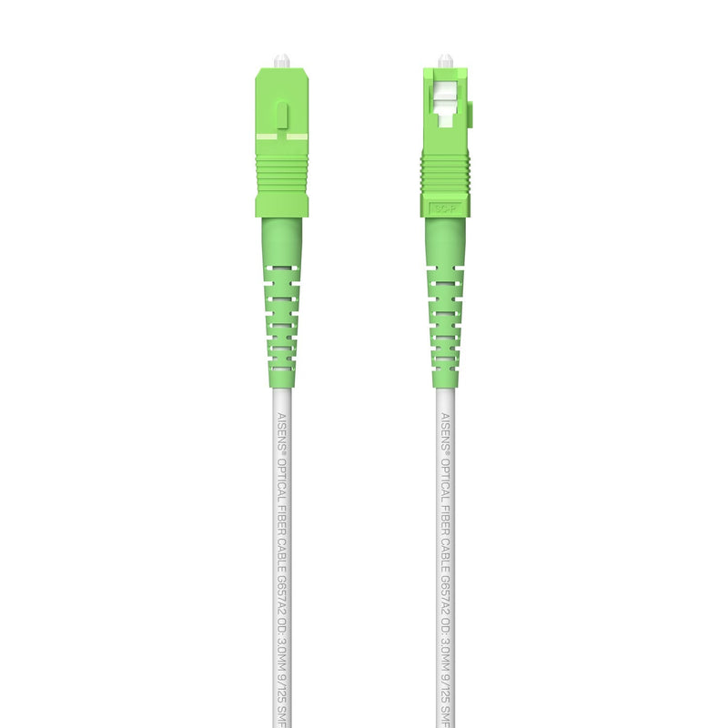 Aisens Cable Fibre Optic G657A2 3.0 9/125 Smf Simplex Cpr Dca Lszh - Sc/Apc-sc/Apc - 150M - White