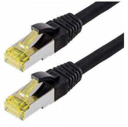 Helos Network Cable S/FTP CAT.6A Black 2,0M