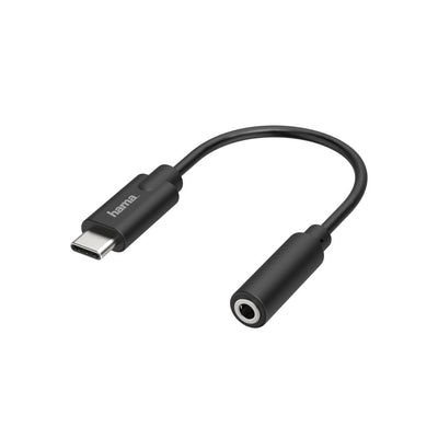 Hama Essential Cable Adapter Audio - USB-C Male - Jack Female 3.5MM - Stereo - Black — image 1