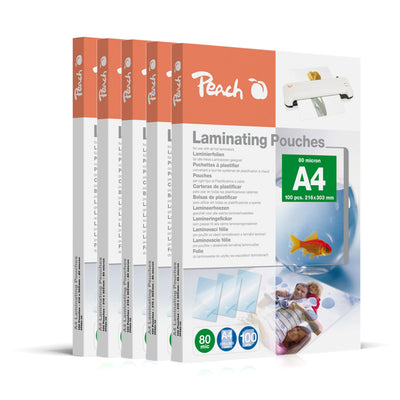 Peach Cases Plastificar A4 216X303MM 80MIC 5X100 Láminas — image 1