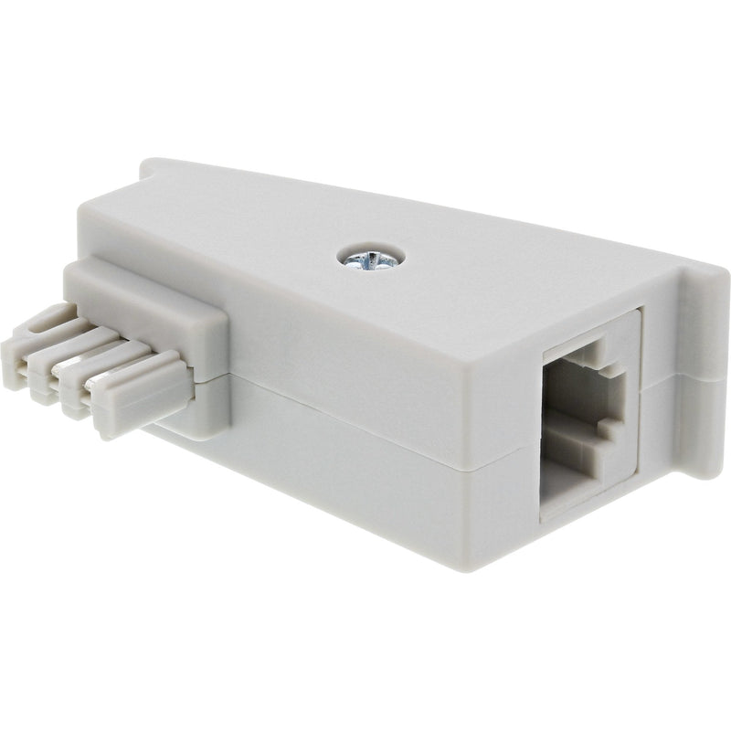 Inline Adapter Tae-f Dsl, Plug Tae-f a Connector Female RJ45, 8P2C Fritzbox, Grey