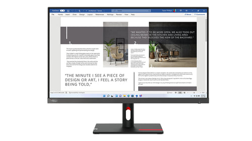 Lenovo Monitor Thinkvision S27I-30 LED Display 68,6CM (27) 1920 X 1080 Pixels Full HD Grey — image 1