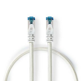 Nedis CAT.6A Cable S/FTP RJ45 Connector Male RJ45 Connector Male 0.50M Snagless Round Trenzado / Pvc Silver Em — image 1
