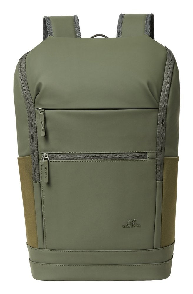 Rivacase Backpack Eden Travel Oliva Leather Pu, Poliéster, Tereftalato Polietileno Reciclado (rpet)