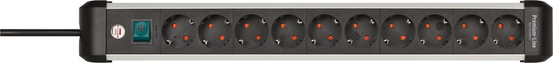 Brennenstuhl Power Strip 1391030000 Base Múltiple 3M 10 Salidas AC Indoor Black Silver