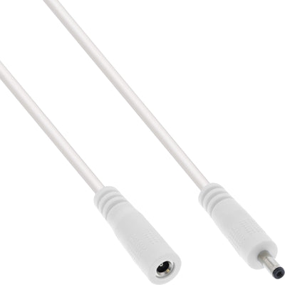 Inline Cable Extensión Cc , Plug Cc Male/Female 3,5X1,35MM, Awg 18, White 0,5M — image 1