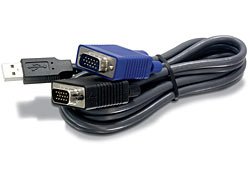 Trendnet TK-CU15 Cable Video, Keyboard And Rat Trendnet TK-CU15, 4,5M, Black VGA/Svga Hdb 15, USB 1.1, VGA/Svg — image 1