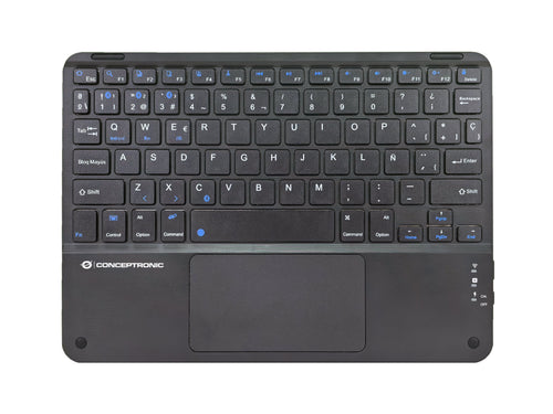 Conceptronic Keyboard Spanish Mini Bluetooth 10 With Touchpad TOBIN01BES — image 1