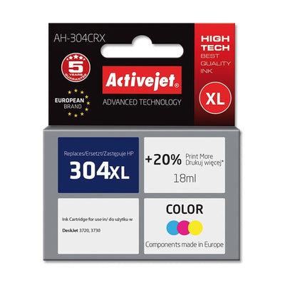 Activejet Ink Ah-304CRX (reemplazo HP 304XL N9K07AE - Premium - 18ML - Colour — image 1