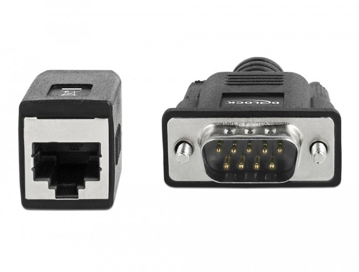 Delock Serie RS-232 422 485 Adapter DB9 Connector Male a RJ45 Connector Female