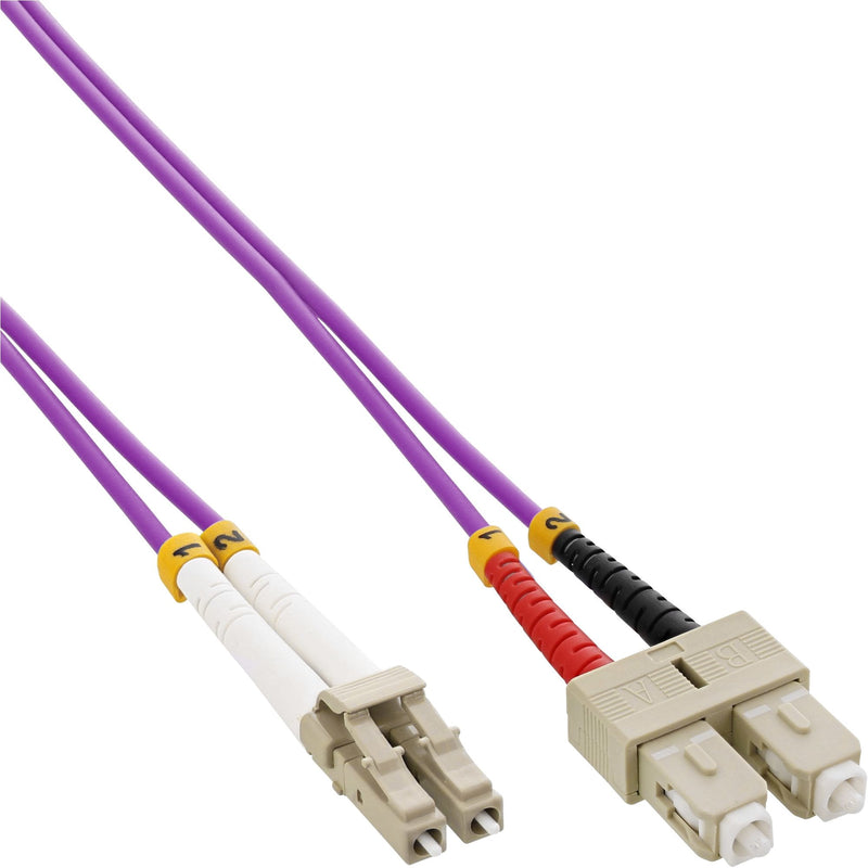 Inline Cable Duplex Fibre Optic Lc/Sc 50/125?M OM4 7.5M