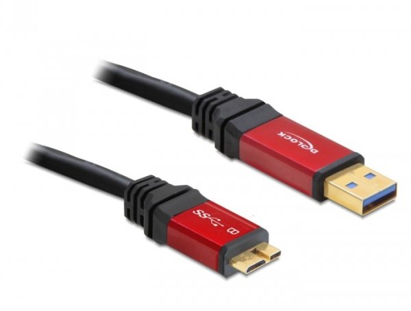 Delock USB Cable 3.0 Typ-a Male USB 3.0 Typ Micro-b Male 5M Premium