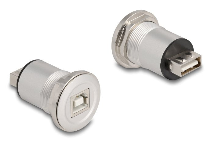 Delock USB 2.0 Type-c a Type B Connector Female Recessed Aluminium